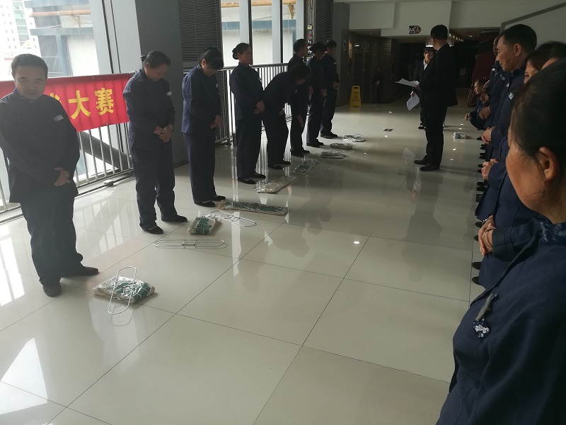 廈門孔雀河寒冬練兵,駐場保潔技能大比武