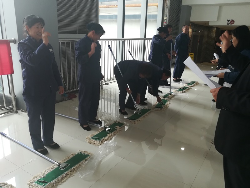 廈門孔雀河寒冬練兵,駐場保潔技能大比武